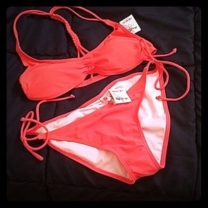 NWT Charlotte Russe Coral Bikini
